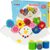 shumee TG50045 Lesena kokoš za uravnoteženje, Montessori spretnostna igra, barvita