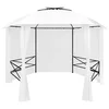 Vrtni šator sa zavjesama 360 x 312 x 265 cm bijeli 180 g/m2