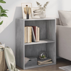vidaXL Knjižna omara 2-nadstropna siva 60x30x76,5 cm iverna plošča