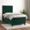 Box spring krevet s madracem tamnozeleni 80 x 200 cm baršunasti