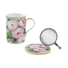 SOLJA ZA CAJ SA POKLOPCEM 350 ML ROSES IN BLOOM EASY LIFE