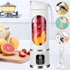 Prenosivi mini blender 450 ml za smutije, sokove i šejkove Bela