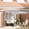 Skrovita tenda Svijetlo siva 300 x 250 cm Tkanina i čelik