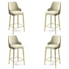 Hanah Home Set barskih stolica Enox, 4 komada, Krem-zlatni