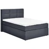 Carryhome POSTELJA BOXSPRING 100 cm x 200 cm , tekstil temno siva