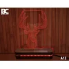 Black Cut 3D Lampa Jelen, Crvena