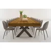 Casa Padrino luxury dining table brown/black 200-494 x 110 x H. 77 cm - Extendable solid wood conference table - Dining room furniture - Office furniture - Solid wood furniture - Luxury furniture