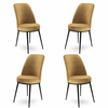HANAH HOME Set 4 stolice Dexa Cappuccino Black