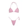 Acuarela Brand Bikini Rio Triangle Bikini Set pastelno roza