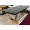 Casa Padrino luxury dining table black/natural 240 x 100 x H. 77 cm - Rectangular kitchen table with granite table top - Dining room furniture - Luxury furniture - Luxury furnishings