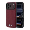 Maska BMW M Carbon Metal Logo Magsafe za iPhone 17 Pro Max/ 18 Pro Max bordo