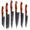 Set damašćanskih kuhinjskih noževa KI-35078 - 6 kom / Smeđa KP35078