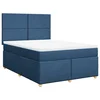 Vidaxl Box spring postelja z vzmetnico modra 140x190 cm blago