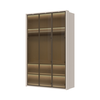 JELA Plakar sa aluminijumskim ramom P3B-3AL - Kolekcija Opera - Kašmir mat lak/AL Ram kašmir - 142x226x60cm