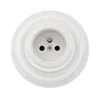Reblig - Porcelanska retro kućna utičnica sa okvirom 250V/16A bela