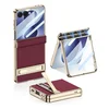 Futrola luxury leather case with kickstand za samsung f776b galaxy z flip 8 5g bordo (gkk case) ( F126159 )