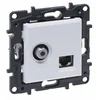 LEGRAND NILOE STEP MODUL BELA TV VTIČNICA TIP F + 1X UAE CAT.6 UTP 863177