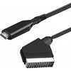 mobilNET povezovalni kabel/adapter SCART na HDMI, 1m, črn