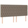 Vidaxl Vzglavje postelje sivo-rjavo 200x7x118/128 cm blago
