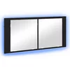 LED Ogledalo s Ormarom s policom Crni hrast 100 x 12 x 45 cm