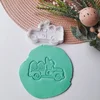 KREATIVNI SLATKIŠI Modla za kolače i ukrase Kamion sa uskršnjim jajima, 9 cm, Bela