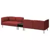 LILLEHEM Modul. sofa 4-sed s pom. stočićem, Gunnared smeđe-crvena/drvo
