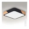 Brilagi - LED prigušiva svetiljka PILANA LED/48W/230V hrast/crna 42x42 cm + daljinski upravljač