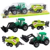 LEAN TOYS Traktorski set z nalagalnikom in balirko, zelen