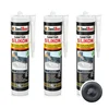 IsolBau Sanitarni silikon antracit Sanitär Silikon 3 x 300ml
