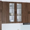Zidni stakleni ormarić LUCCA Smeđi hrast 80 x 31 x 100 cm