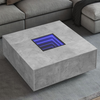 vidaXL vidaXL Klubska mizica z neskončnimi LED betonsko siva 100x100x40 cm, (21323866)