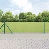 vidaXL Evropska ograja z 13 flanged poste 0.6x25 m galvanizirano jeklo