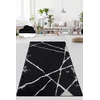 Conceptum Hypnose Tepih Broken Black, 100x200 cm, Crno-beli