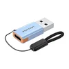 Vention Vention USB-C na USB-A 3.1 OTG adapter z vrvico, aluminijast, moder