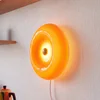 OSRAM LED-stenna svetilka Decor Lunea, oranžna, O 30 cm, steklo, CCT, z - Dnevna soba/jedilnica - Sodobni - oranžna, krom