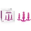 NMC Komplet 3 silikonskih analnih čepov Pink X Combo za začetnike