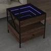 Stolić s beskonačnim LED svjetlima boja hrasta 50x50x51 cm