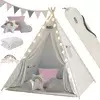 Otroški šotor tipi JULIA, 160x120x120cm, bež/roza Spielwerk