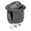 slomart Vklopno stikalo AMiO okroglo, 6A/230V, črno, ON-OFF-ON