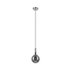 Luster na sajli ROLLO 1xE14/5W/230V mat hrom/dimljeno staklo