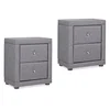 Homestyle4U Nočna omarica komplet 2 kosa 47x54x29 cm siva
