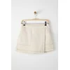 Trendyol Ecru Double Breasted Normal Waist Mini Denim Shorts Skirt