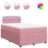 Vidaxl Box spring postelja z vzmetnico roza 120x200 cm žamet