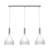 Luster na sajli NOAK 3xE27/15W/230V bela/hrom