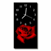 tulup.si Steklena navpična ura Cvetje red rose 30x60 cm