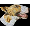 shumee Bull terier - našitek v obliki psa, vezen našitek, edinstven okras za nahrbtnik znamke Art-Dog