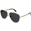 Gucci GG1233SA 001 ONE SIZE (63) Zlata/Siva