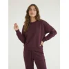 Sinsay - Basic crewneck duks - mahagoni