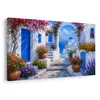 Slika grška uličica z modro kupolo - 60x40