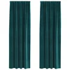 Zavjese za zamračivanje 2 pcs Tamnozelena 140 x 225 cm Baršun